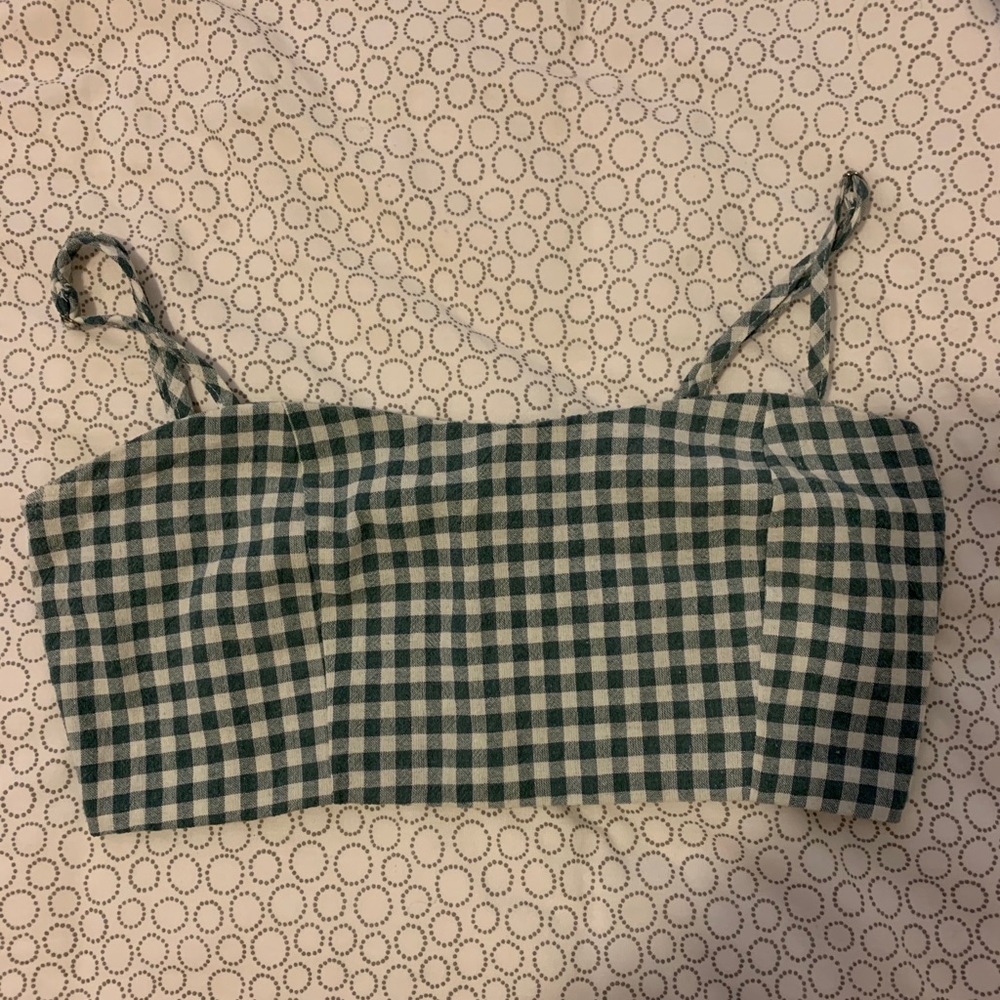 brandy melville green cropped top